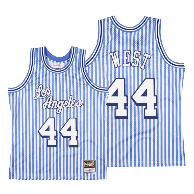 Men's Los Angeles Lakers Jerry West #44 NBA Stars and Stripes Hardwood Classics Blue Basketball Jersey CGA8083VU